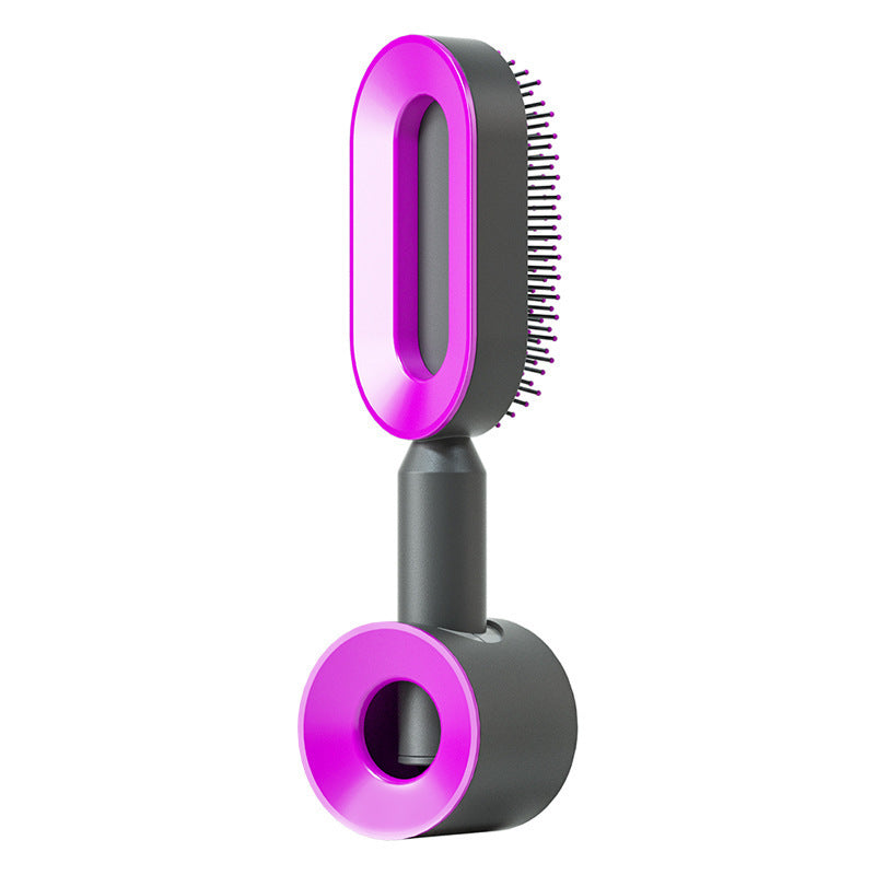 Self Cleaning Hair Brush For Women One-key Cleaning Hair Loss Airbag Massage Scalp Comb Anti-Static Hairbrush Beauty mixology