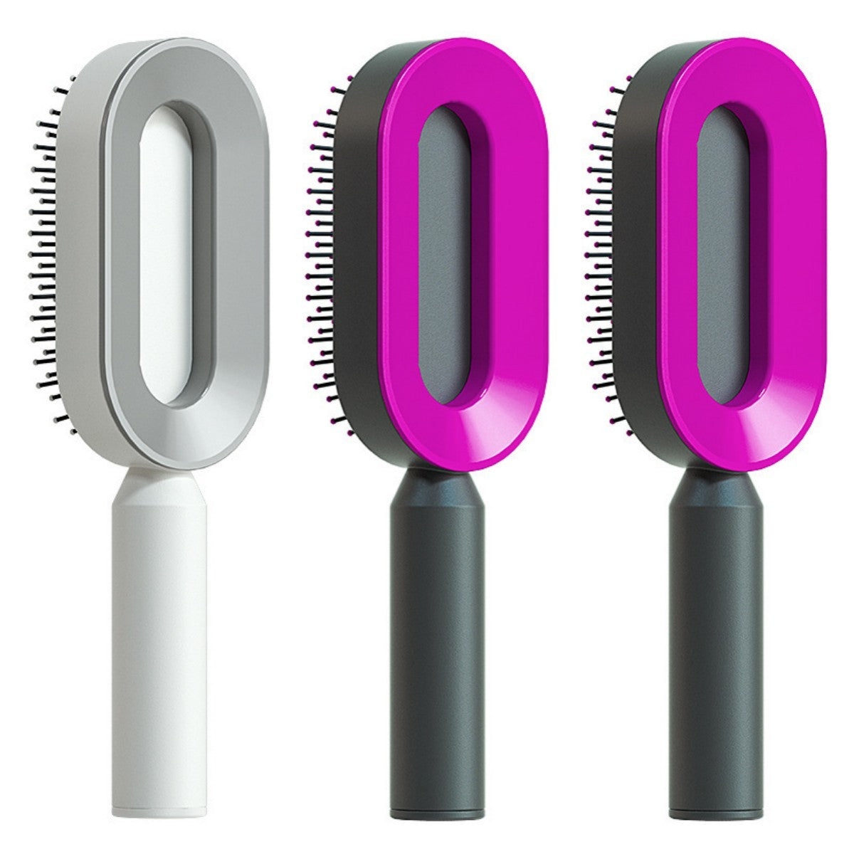 Self Cleaning Hair Brush For Women One-key Cleaning Hair Loss Airbag Massage Scalp Comb Anti-Static Hairbrush Beauty mixology