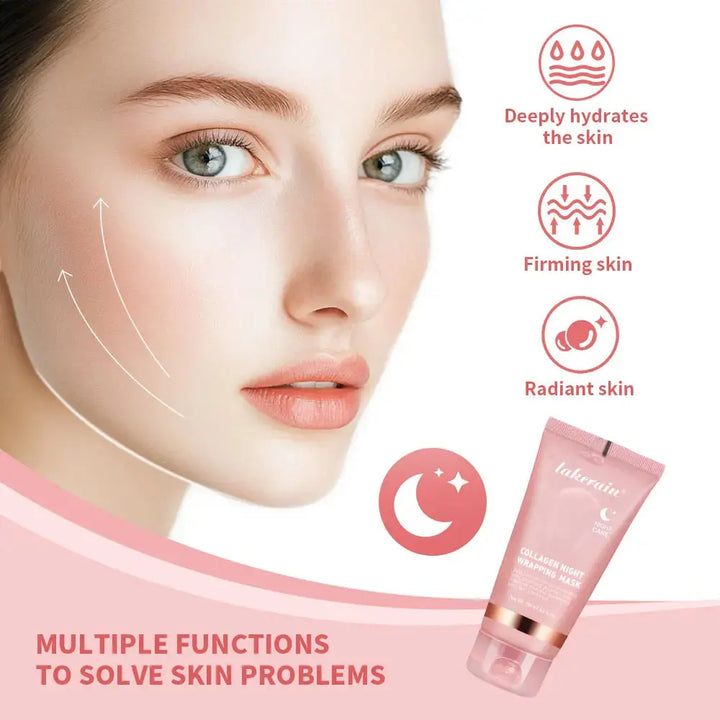 75ml Collagen Night Peel-Off Mask - Deep Hydration - velvetglow