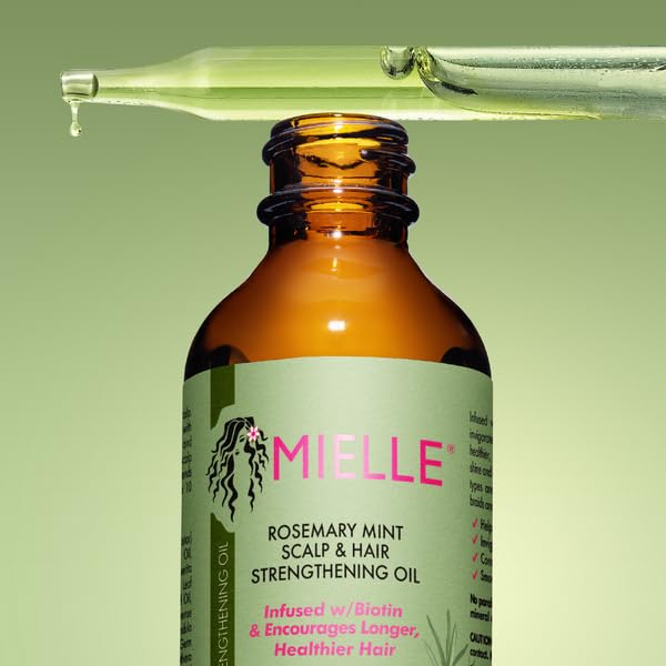 Mielle Organics Rosemary Mint Scalp & Hair Strengthening Oil for All Hair Types, 2 Ounce - velvetglow Beauty mixology