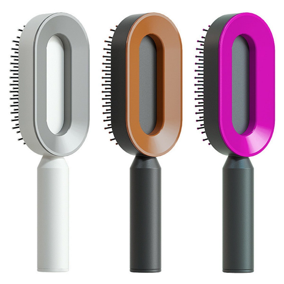 Self Cleaning Hair Brush For Women One-key Cleaning Hair Loss Airbag Massage Scalp Comb Anti-Static Hairbrush Beauty mixology