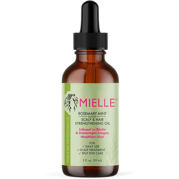 Mielle Organics Rosemary Mint Scalp & Hair Strengthening Oil for All Hair Types, 2 Ounce - velvetglow