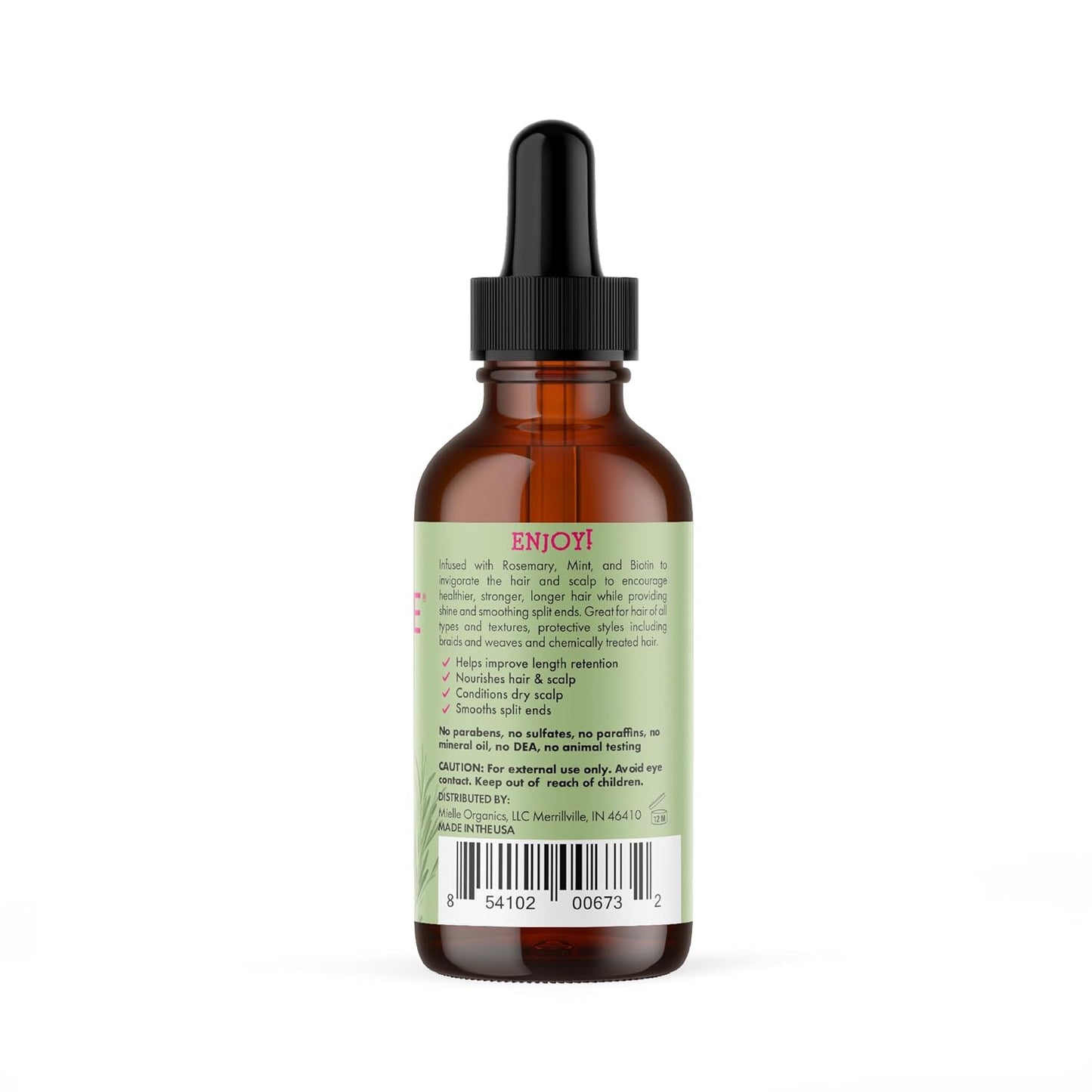 Mielle Organics Rosemary Mint Scalp & Hair Strengthening Oil for All Hair Types, 2 Ounce - velvetglow Beauty mixology