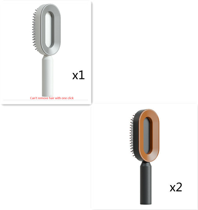 Self Cleaning Hair Brush For Women One-key Cleaning Hair Loss Airbag Massage Scalp Comb Anti-Static Hairbrush Beauty mixology