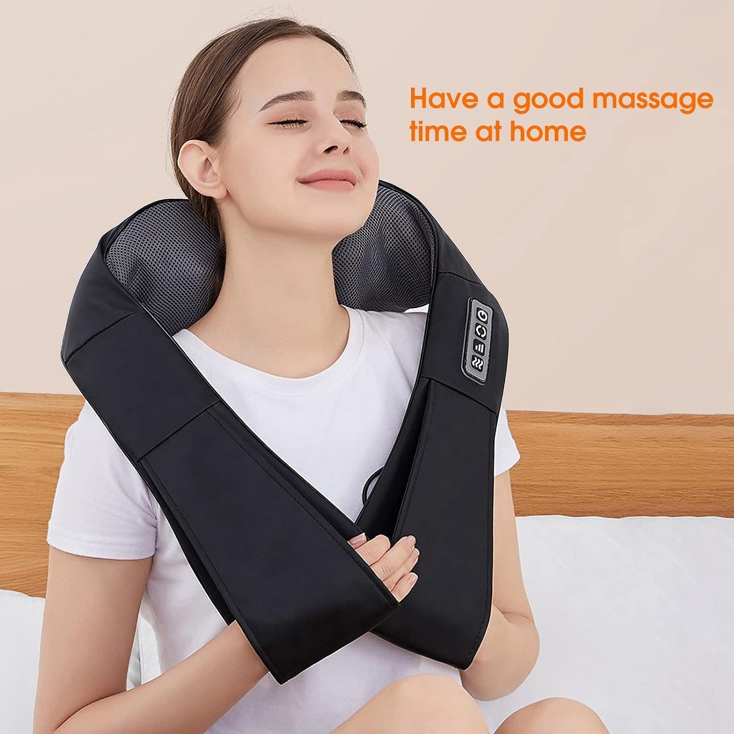 AERLANG Shiatsu Back and Neck Massager, Back Massager Deep Tissue Kneading Massager Neck and Shoulder Massager with Heat, Electric 4D Massage Pillow Fathers Day Dad Gifts from Daughter Beauty mixology