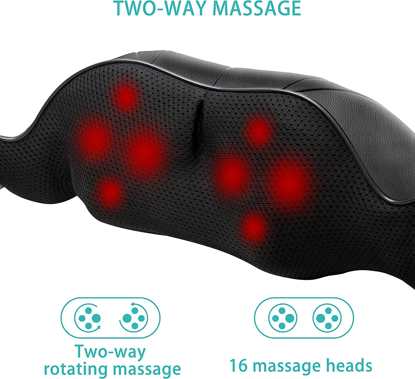 AERLANG Shiatsu Back and Neck Massager, Back Massager Deep Tissue Kneading Massager Neck and Shoulder Massager with Heat, Electric 4D Massage Pillow Fathers Day Dad Gifts from Daughter Beauty mixology