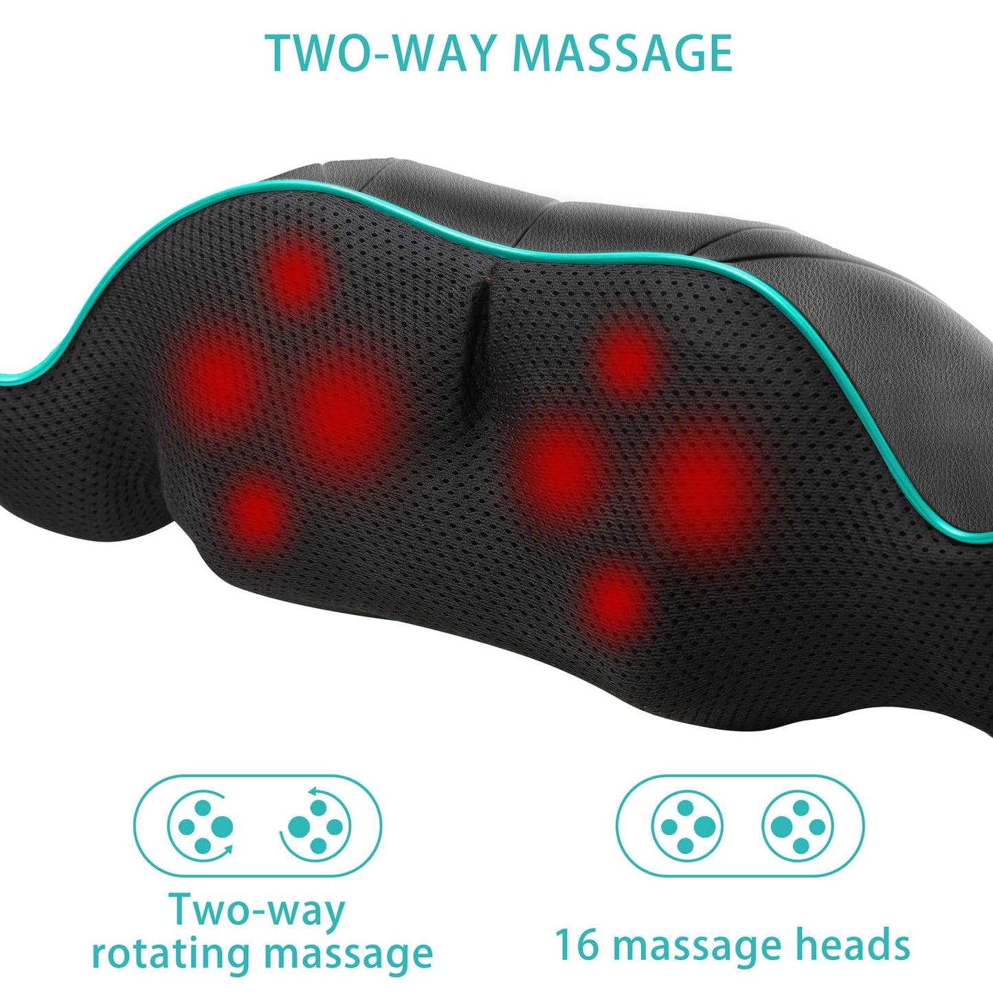 AERLANG Shiatsu Back and Neck Massager, Back Massager Deep Tissue Kneading Massager Neck and Shoulder Massager with Heat, Electric 4D Massage Pillow Fathers Day Dad Gifts from Daughter Beauty mixology