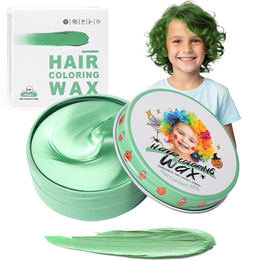 Temporary Green Hair Color Wax for Kids, Halloween Children's Day - velvetglow Beauty mixology