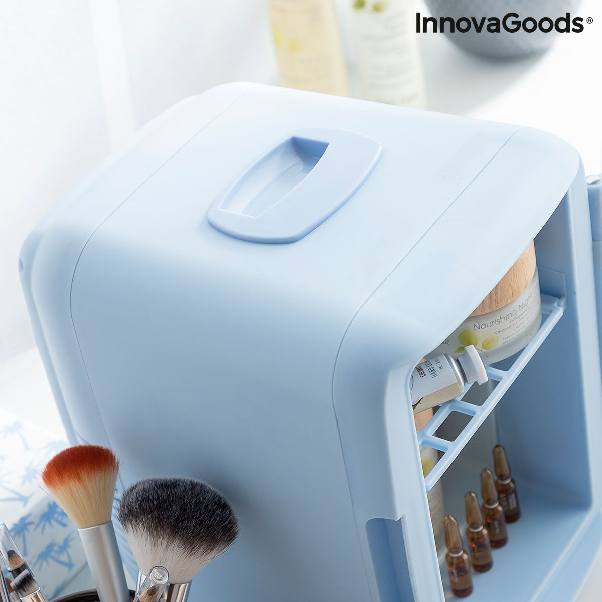 Mini Cosmetics Fridge Frecos InnovaGoods - velvetglow Beauty mixology