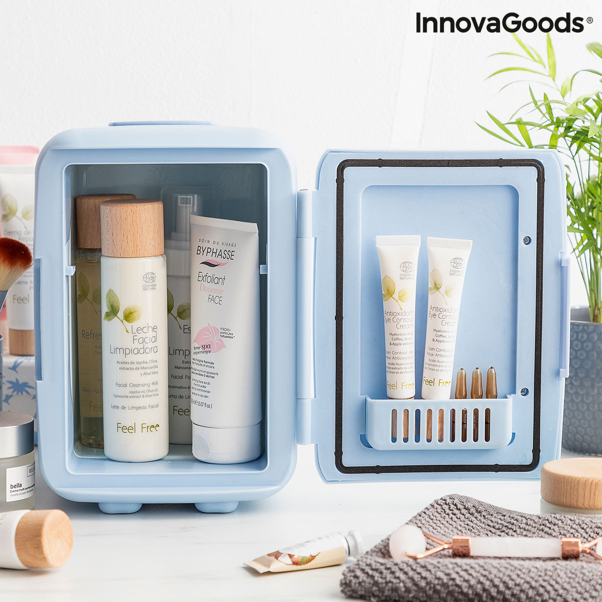 Mini Cosmetics Fridge Frecos InnovaGoods - velvetglow Beauty mixology