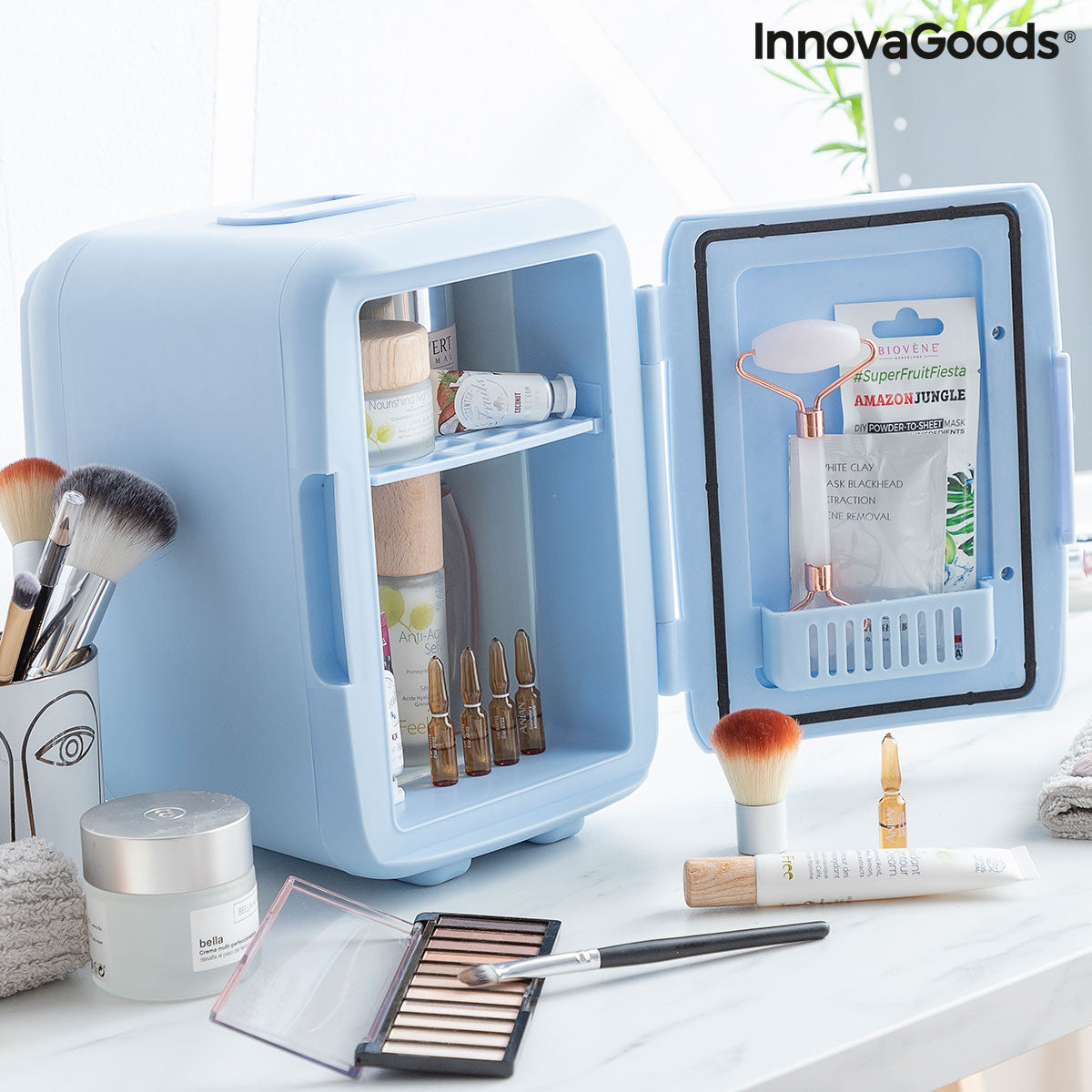 Mini Cosmetics Fridge Frecos InnovaGoods - velvetglow Beauty mixology