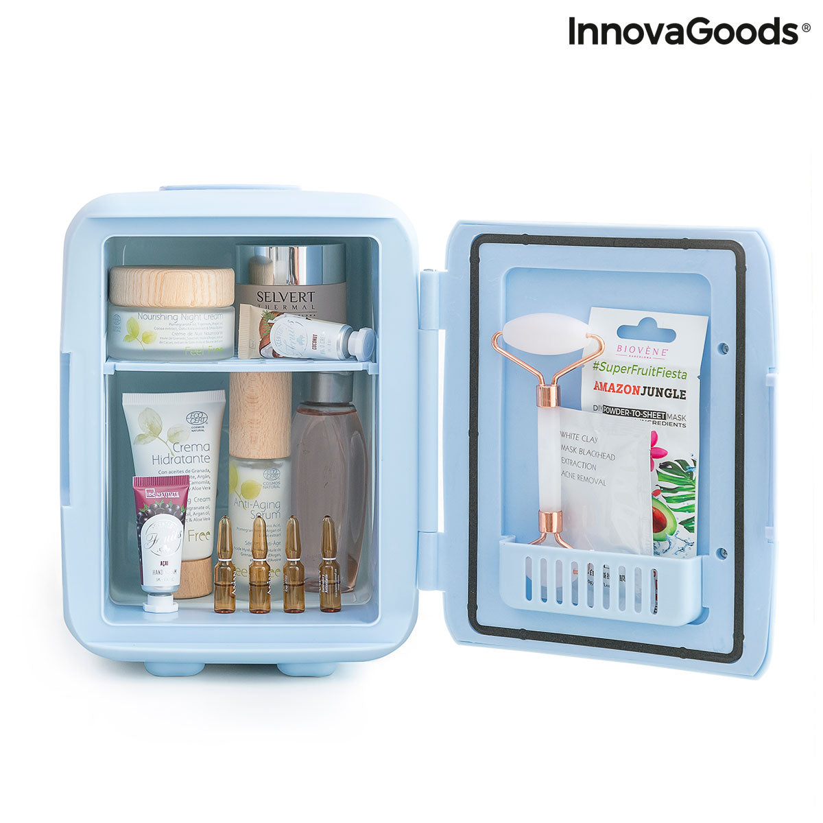 Mini Cosmetics Fridge Frecos InnovaGoods - velvetglow Beauty mixology