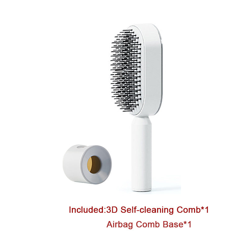 Self Cleaning Hair Brush For Women One-key Cleaning Hair Loss Airbag Massage Scalp Comb Anti-Static Hairbrush Beauty mixology