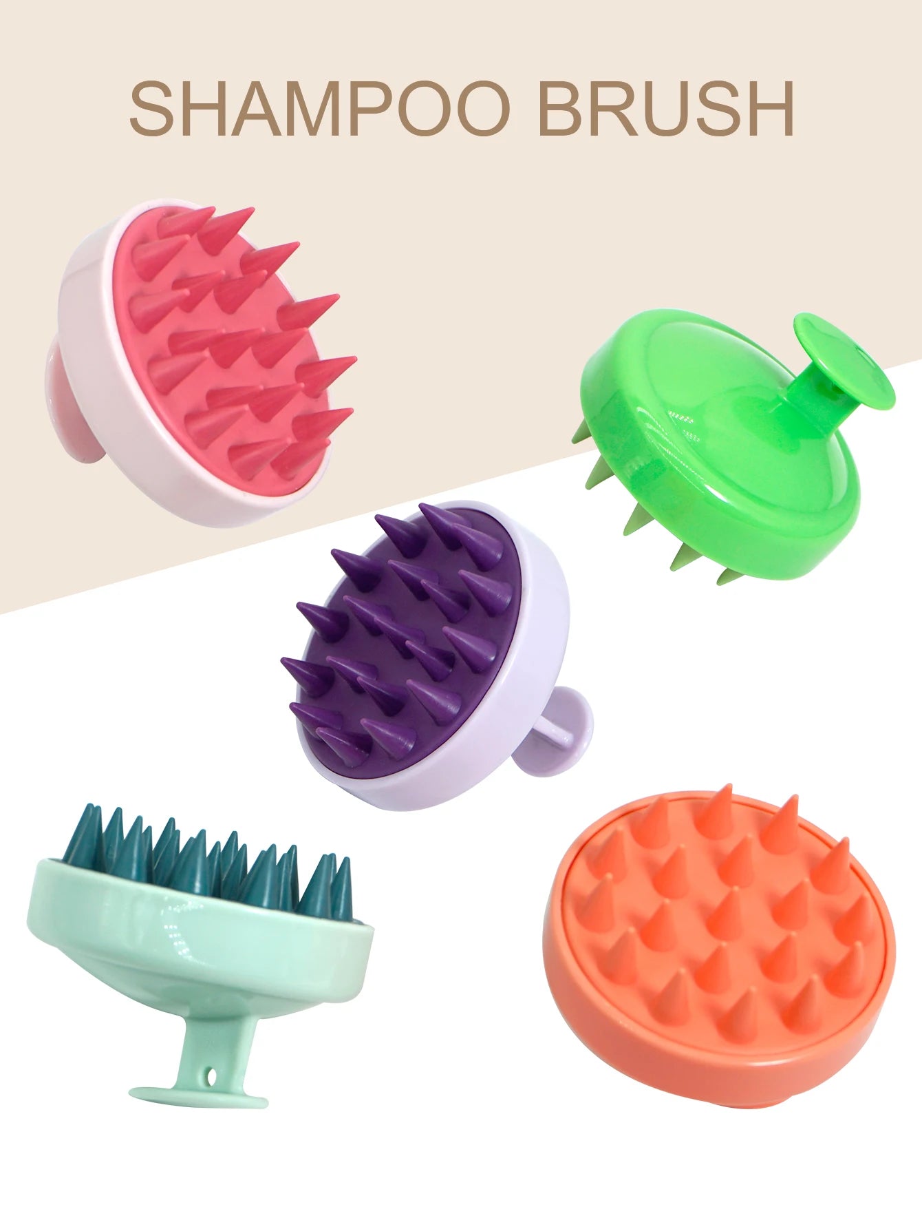 Silicone Shampoo Scalp Hair Massager Head Body Scalp Massage Brush - velvetglow