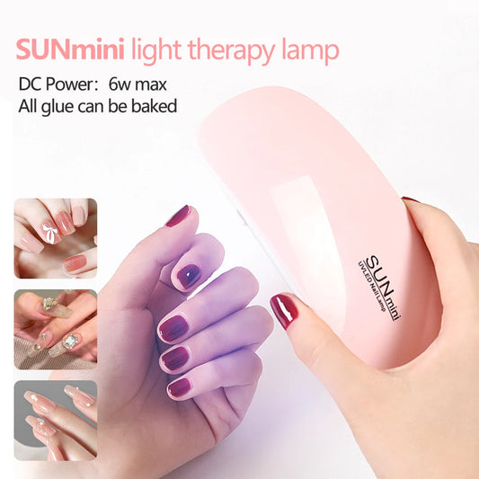 LALUU Foldable 6w Uv Led Lamp For Nails Machine 6 Uv Leds Gel Nail - velvetglow Beauty mixology