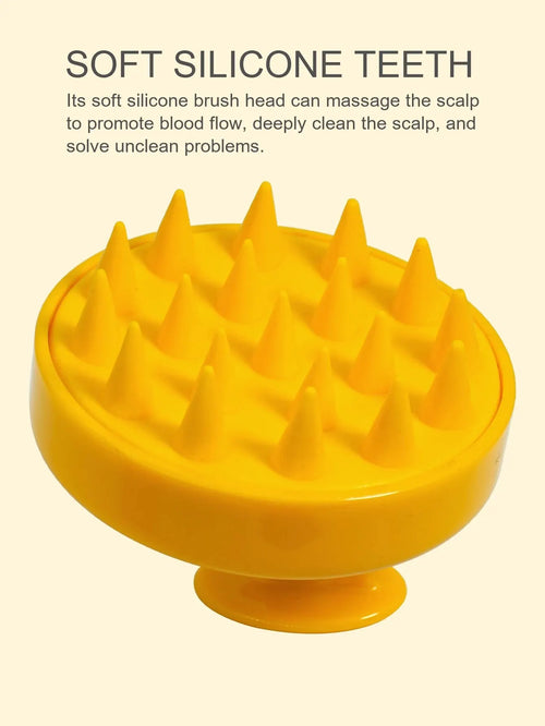 Silicone Shampoo Scalp Hair Massager Head Body Scalp Massage Brush - velvetglow Beauty mixology