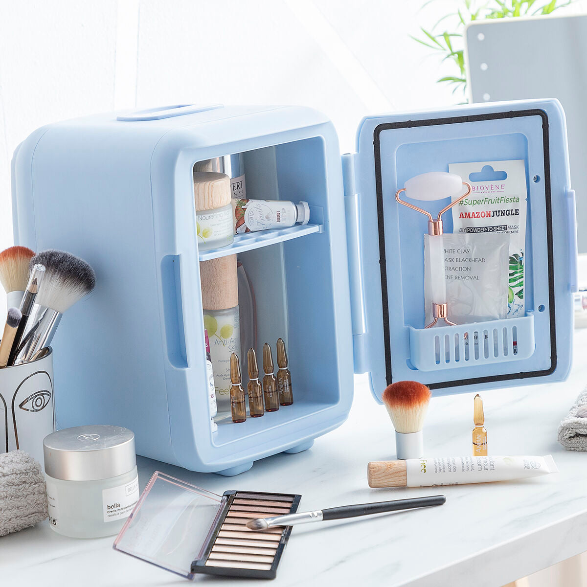 Mini Cosmetics Fridge Frecos InnovaGoods - velvetglow Beauty mixology