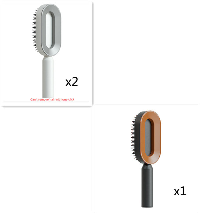 Self Cleaning Hair Brush For Women One-key Cleaning Hair Loss Airbag Massage Scalp Comb Anti-Static Hairbrush Beauty mixology