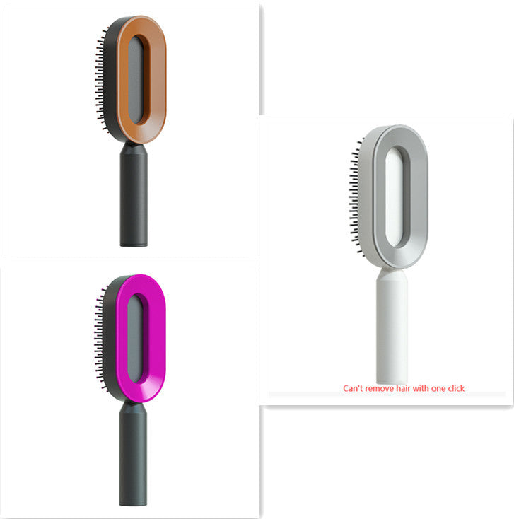 Self Cleaning Hair Brush For Women One-key Cleaning Hair Loss Airbag Massage Scalp Comb Anti-Static Hairbrush Beauty mixology