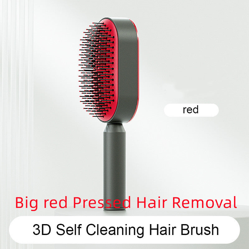 Self Cleaning Hair Brush For Women One-key Cleaning Hair Loss Airbag Massage Scalp Comb Anti-Static Hairbrush Beauty mixology