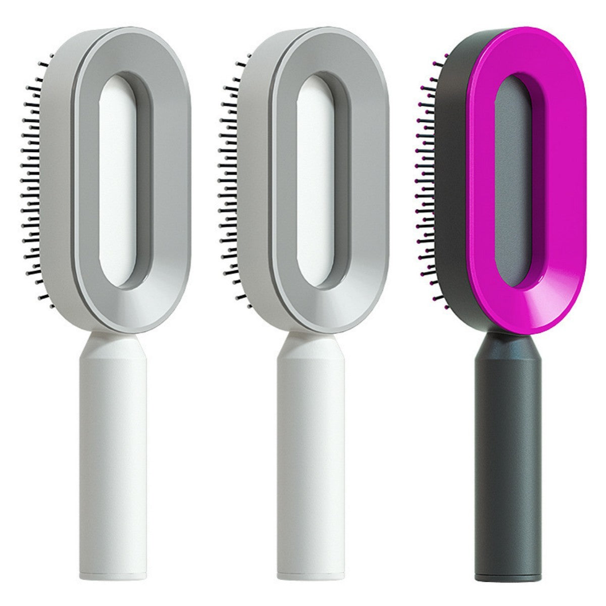 Self Cleaning Hair Brush For Women One-key Cleaning Hair Loss Airbag Massage Scalp Comb Anti-Static Hairbrush Beauty mixology