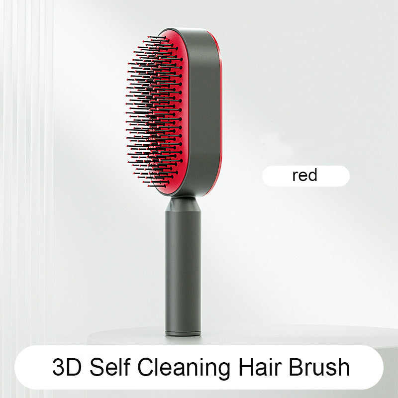 Self Cleaning Hair Brush For Women One-key Cleaning Hair Loss Airbag Massage Scalp Comb Anti-Static Hairbrush Beauty mixology