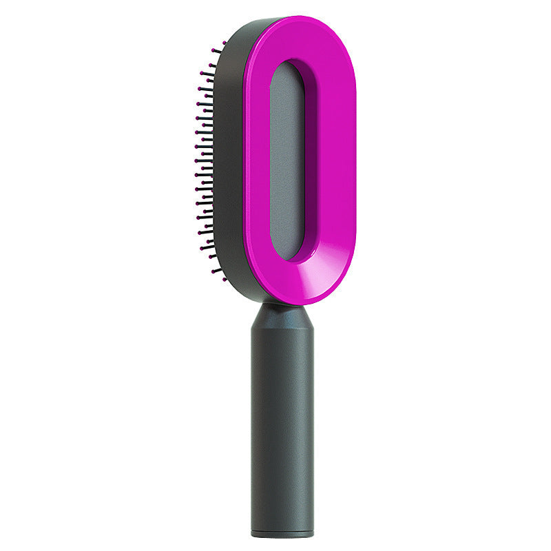 Self Cleaning Hair Brush For Women One-key Cleaning Hair Loss Airbag Massage Scalp Comb Anti-Static Hairbrush Beauty mixology