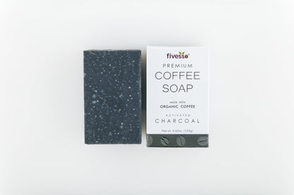 Activated Charcoal - Premium Coffee Soap Bar - velvetglow