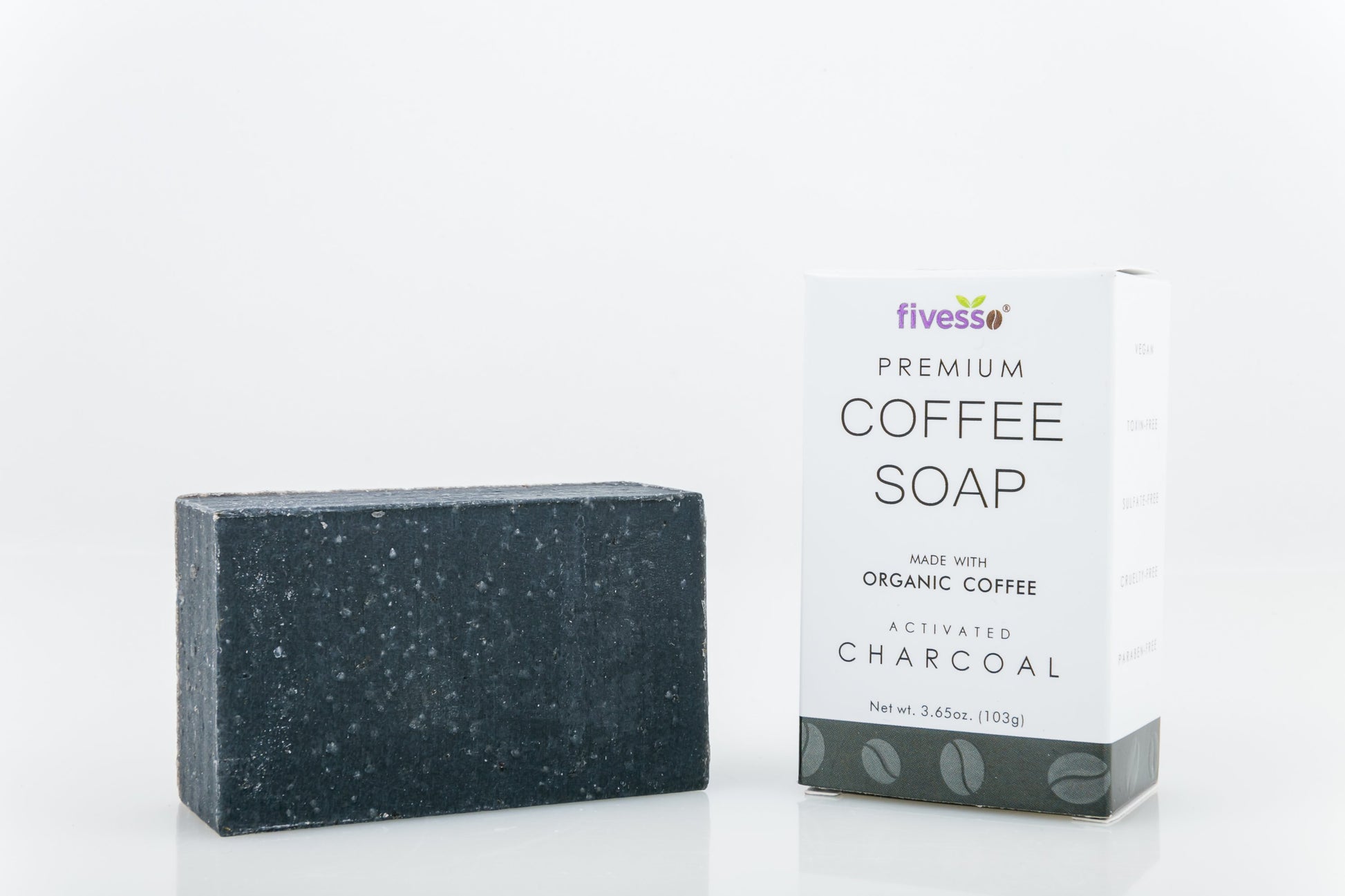 Activated Charcoal - Premium Coffee Soap Bar - velvetglow