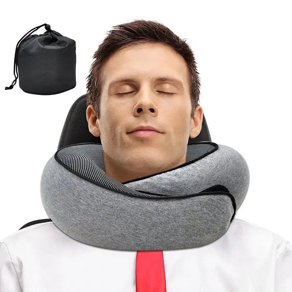 Travel Neck Pillow | Memory Foam | U-shaped | Portable - ComfortTravels - velvetglow