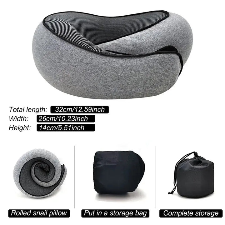 Travel Neck Pillow | Memory Foam | U-shaped | Portable - ComfortTravels - velvetglow